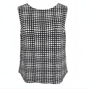 L’AGENCE Silk Printed Blouse Top Black White Size 2